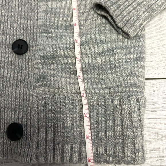 H&M Mens Collared Knit Buttons Preppy Gray Cardigan Sweater Small Wool Blend - Picture 8 of 9